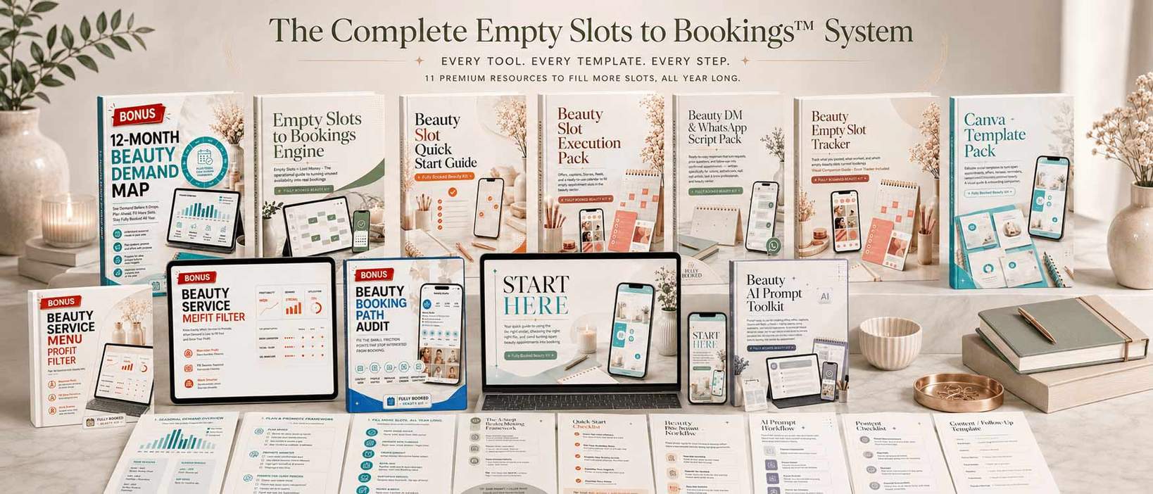 The Complete Empty Slots to Bookings System — every tool, every template, every step